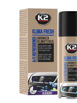 K2 K222BB Osvěžovač klimatizace s vůní borůvky 150 ml Vysoce Kvalitní