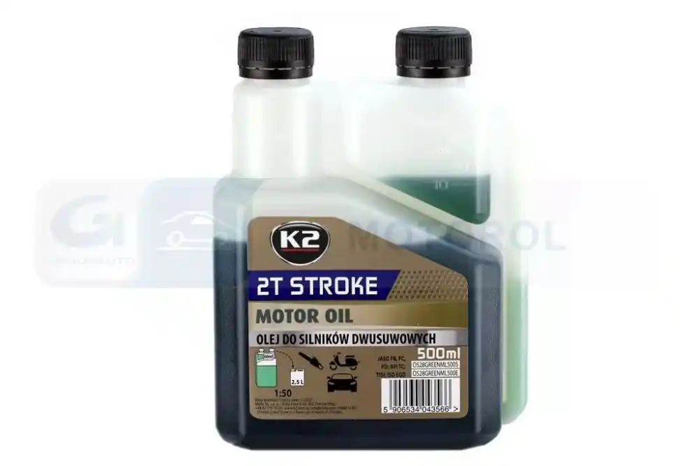 K2 TEXAR 2T STROKE 500 ml ZELENÁ - motorový olej polosyntetický Poslední Šance