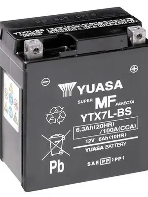 Rychlé Dodání YUASA YTX7L-BS 12V 6,3Ah 100A