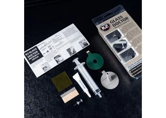 Speciální Cena K2 GLASS DOCTOR 0,8 ml - sada na opravu čelního skla a světlometů