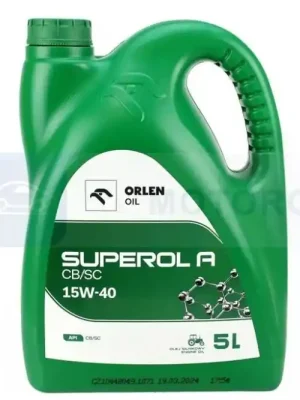 Aktuální OLEJ ORLEN OIL 15W-40 5L SUPEROL A CB/SC