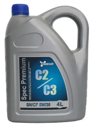 OLEJ SPECOL 5W30 4L PREMIUM C2/C3 / SN/CF / LL04 / 9.55535-S1 / DEX2 / 229.31 229.51 229.52 226.5 / B71 2290 (2018R.- ) / RN17 Oblíbený