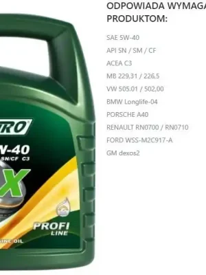 Motorový olej SCT - MANNOL PDX5W405L Nakupujte Hned