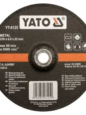 Sezónní Sleva Yato Kotouč na kov 125 x 22 x 6,0 mm vypouklý brusný YT-6124