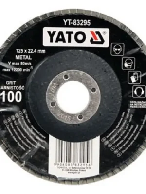 Yato Kotouč lamelový korundový 125 x 22,2 mm vypouklý brusný P100 YT-83295 Autentický