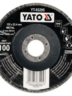 Novinka Yato Kotouč lamelový korundový 125 x 22,2 mm vypouklý brusný P120 YT-83296