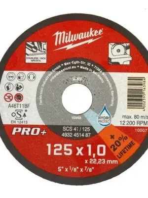 MILWAUKEE 4932451487 řezný kotouč 125*1*22,2mm, ocel, nerez Koupit Online