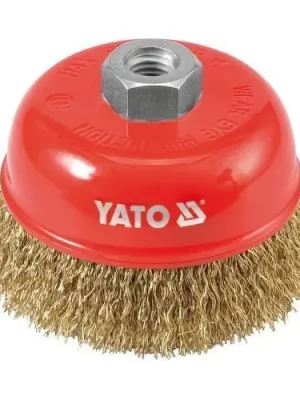 Odeslání Ihned Yato Kartáč drátěný čelní M14 x 100 mm pomosazený drát YT-4766