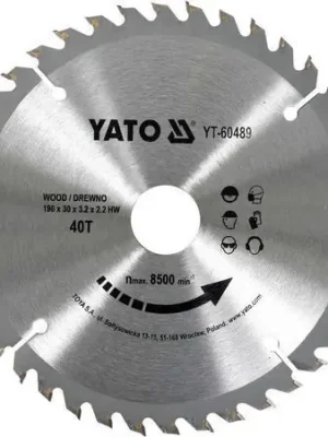 Yato Kotouč na dřevo 190x30mm 40 zubů YT-60489 Nízká Cena
