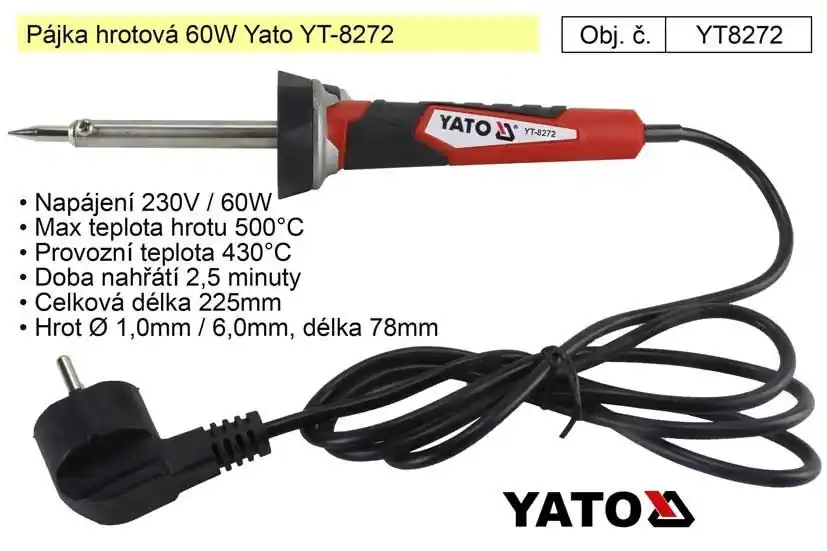 Časově Omezené Pájka hrotová YATO 60W YT-8272