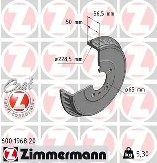 Buben brzdový zadní KAMIQ, ZIMMERMANN 600.1968.20 Objednat Nyní
