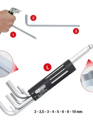 Sezónní Sleva Sada zahnutých šroubováků KS TOOLS 151.2100