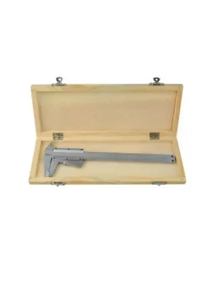 Horká Nabídka Geko G01491 Měřítko posuvné kovové, 0-150mm x 0,02, dřevěná krabička