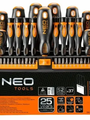 NEO TOOLS sada šroubováků s bity 37 dílů ve stojánku 04-210 Nízká Cena