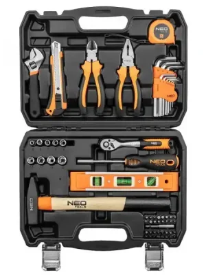 NEO TOOLS 10-200 sada nářadí a gola hlavic v kufříku, 60 dílů Autentický