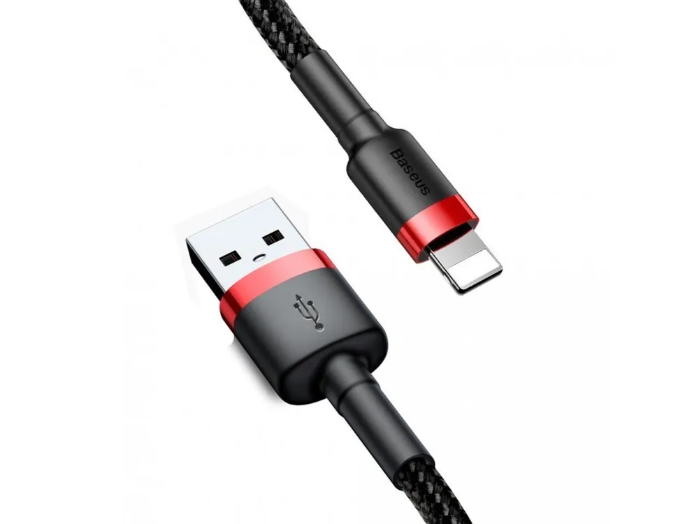 USB kabel - iPhone lightning 2m / 1,5A černo-červený CALKLF-C19 Baseus Cafule Speciální Cena