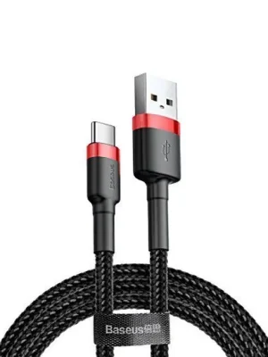 Oblíbený Baseus kabel USB Cafule Typ-C 2,4A 2m černo-červený CATKLF-C91