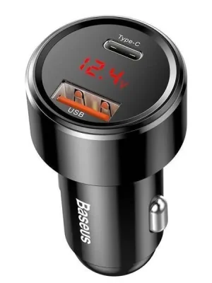 Speciální Cena NABÍJEČKA DO AUTA BASEUS MAGIC USB + USB-C QC 4.0 PD 45W (ČERNÁ)