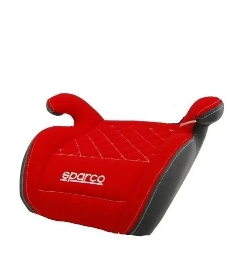 Dětský podsedák SPARCO F100K prošívaný červený Horká Nabídka