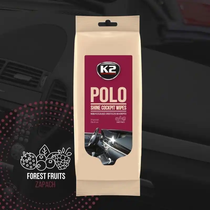 Odeslání Ihned K2 POLO SHINE Ubrousky na palubní desku a plasty, 24ks - Lesklý efekt