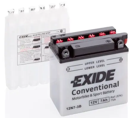 Motobaterie Exide Bike Conventional 12V, 7Ah, 12N7-3B Sezónní Sleva