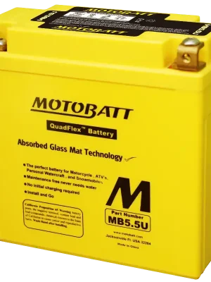 Ihned K Objednání MOTOBATT MB5.5U 12V 5.5AH/90A P+ (135X60X130/130)