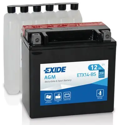 Motobaterie Exide Bike AGM 12V, 12Ah, ETX14-BS Akční Nabídka