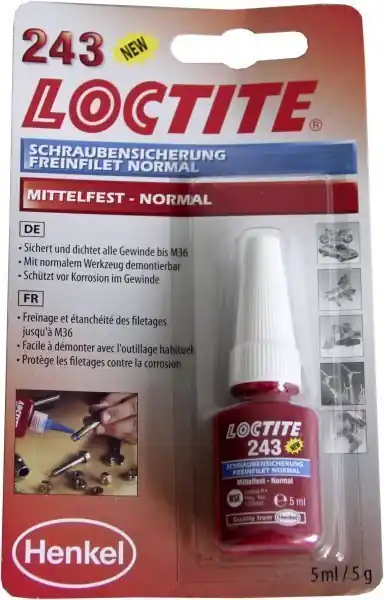 Oblíbený LOCTITE® 243 1370555 zajištění šroubů Pevnost - střední 5ml