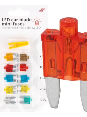 Amio 04340 Autopojistky nožové mini s led diodou 10 ks Poslední Šance