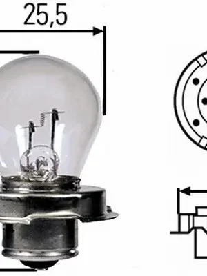 Sleva Hella 8GA 008 899-061 Žárovka 6V S3 P26s