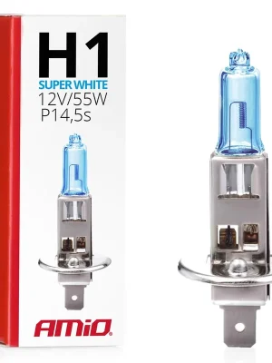 Amio 01489 Halogenová žárovka H1 12V 55W Super White Speciální Cena