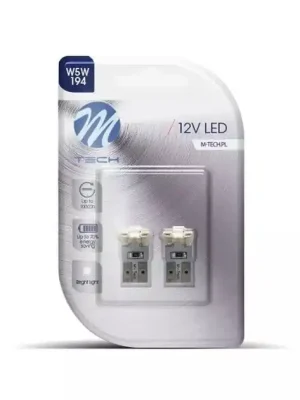 Objednat Nyní M-Tech Žárovka LED 12V W5W 0.3W Bílá 4XSMD3528