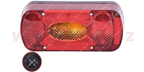 Akční Cena zadní světlo 215x100 mm 5 pin konektor, bajonet se žárovkami, L