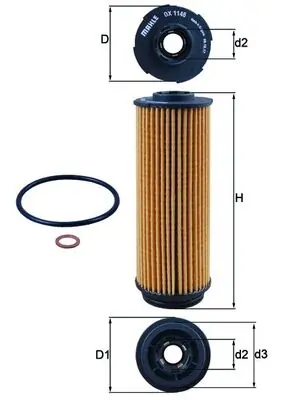 Nová Kolekce Olejový filtr MAHLE ORIGINAL OX1146D