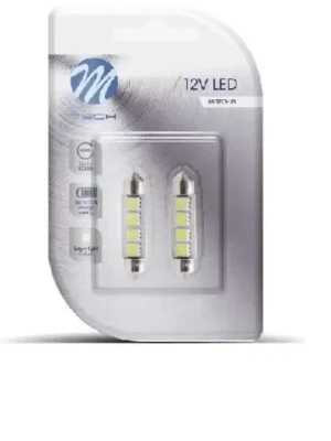 M-Tech Žárovka LED 12V C5W 1W 41MM 4XSMD5050 Výprodej