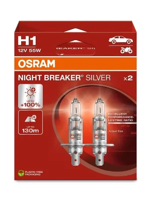 Osram 64150NBS-2HB Žárovka, dálkový světlomet 12V H1 55W P14.5s 2Ks Autentický