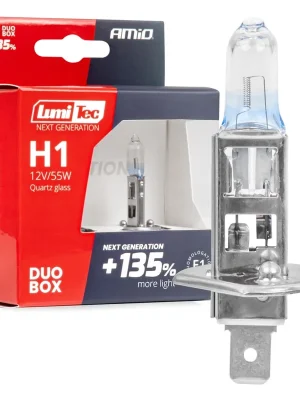 Pouze Dnes Amio 04402 Halogenové žárovky H1 12V 55W LumiTec NEXT GENERATION +135% DUO