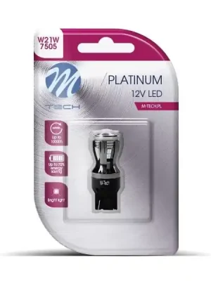 M-Tech Žárovka LED 12V/24V RED W21W T20 3.9W Akce