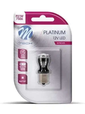 M-Tech Žárovka LED 12V/24V RED P21W BA15S 3.9W Koupit Online
