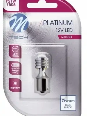 Objednat Nyní M-Tech Žárovka LED 12V/24V P21W 3W BA15S