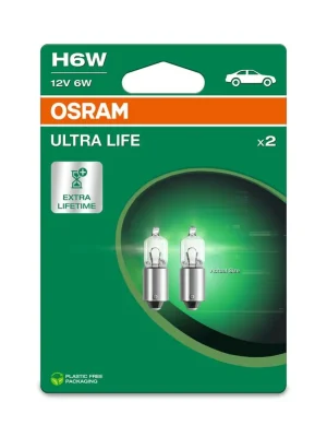 Osram 64132ULT-2BL Žárovka 12V H6W BAX9s 2Ks Cenově Výhodný