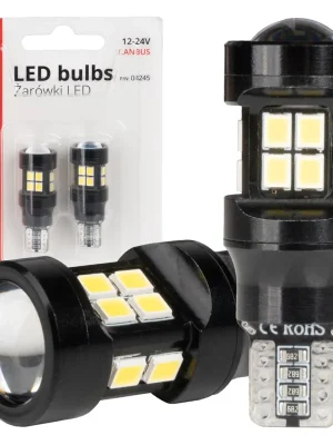 Amio 04245 LED žárovky CANBUS T15 W16W 15SMD 2835 Bílé 12V 24V Rychlé Dodání