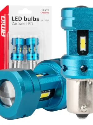 Amio 04252 CANBUS LED žárovky 1156 BA15S P21W R10W R5W 4SMD 1860 Bílé 12V 24V Kup Teď