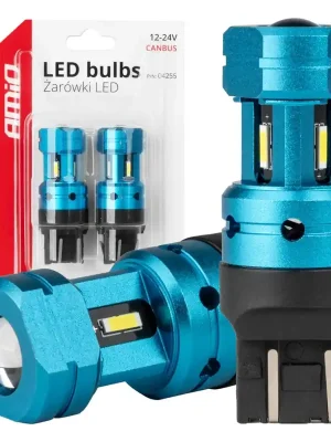 Výhodná Nabídka Amio 04255 LED žárovky CANBUS T20 7443 W21/5W 4SMD 1860 Bílá 12V 24V