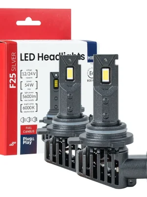 Časově Omezené Amio 04708 LED žárovky hlavního svícení Série F25 SILVER FULL CANBUS HIR2 9012 54W 12V 24V