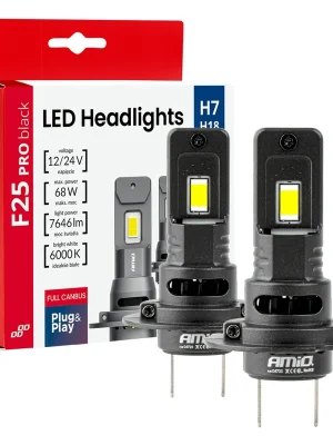 Objednat Nyní Amio 04720 LED žárovky hlavního svícení Série F25 PRO BLACK FULL CANBUS H7 68W 12V 24V