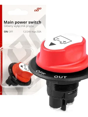 Amio 03025 Hlavní vypínač autobaterie 12/24V max.50A Super Cena