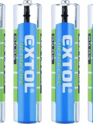 Extol 42000 Baterie zink-chloridové, 4ks, 1,5V AAA (R03) Tovární Cena