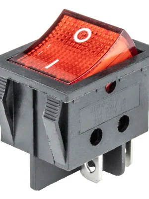 Amio 02462 Obdélníkový vypínač 12/230V (s červeným podsvětlením) BU02 Super Cena
