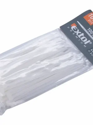 Extol 8856102 Pásky stahovací na kabely bílé, 100x2,5mm, 100ks, nylon PA66 Vrácení Zdarma